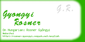 gyongyi rosner business card